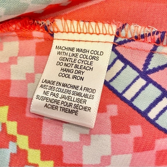 Wrangler Dress Sleeveless Retro Western Pink Lattice Aztec Colorful Size Medium - Picture 7 of 8